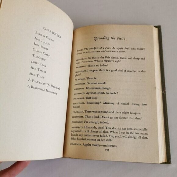 1941 Five Great Modern Irish Plays Book w/DJ Modern Library - Picture 8 of 9